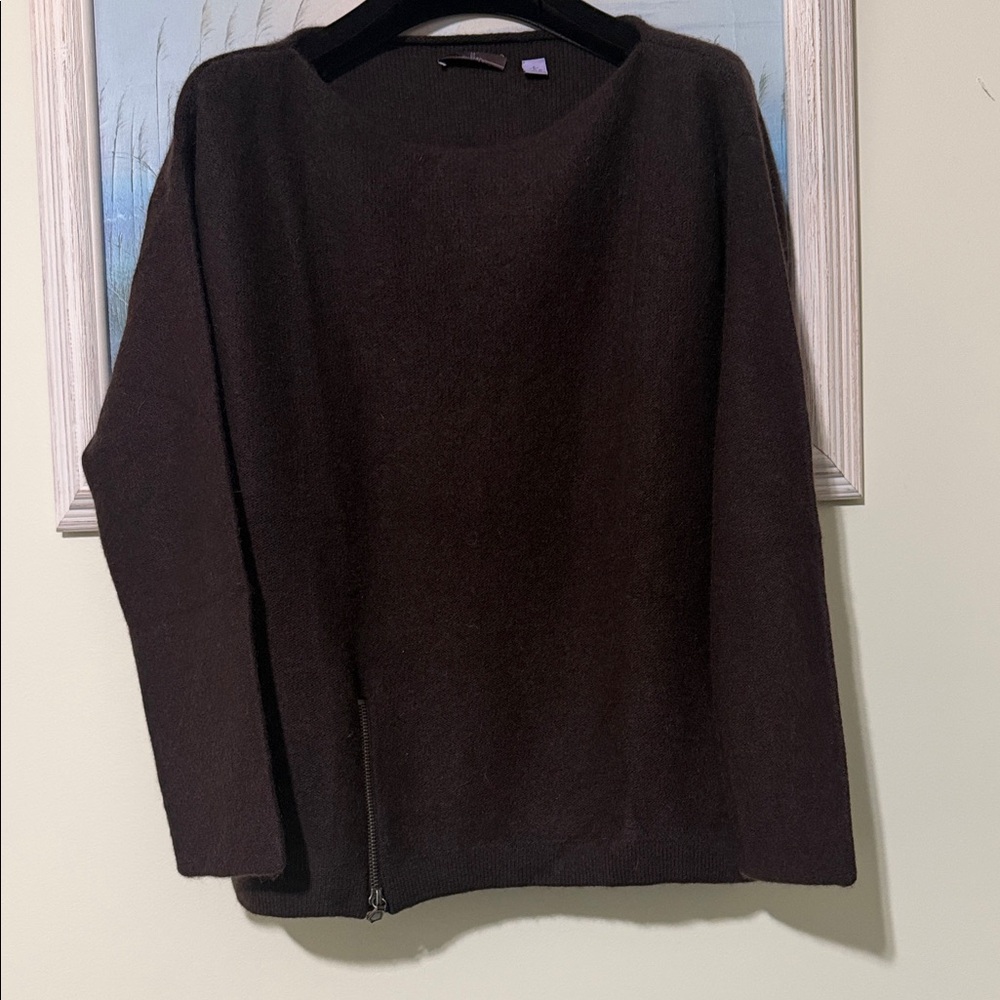 Cullen Brown Sweater zip on the front women size S